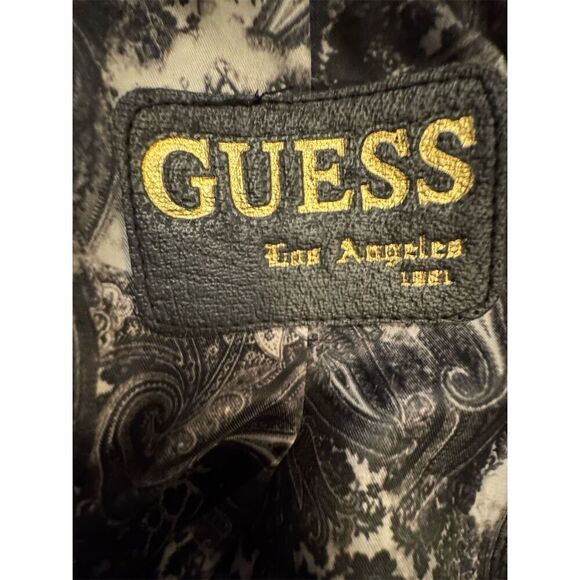 Guess Vintage Women's Double Breasted Trench Coat Black Size PXL Petite - Picture 16 of 16